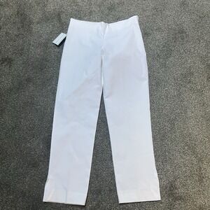 NWT Charlotte‎ Kellogg Palm Beach Size 4/6 White Straight Leg Slim Fit Pants